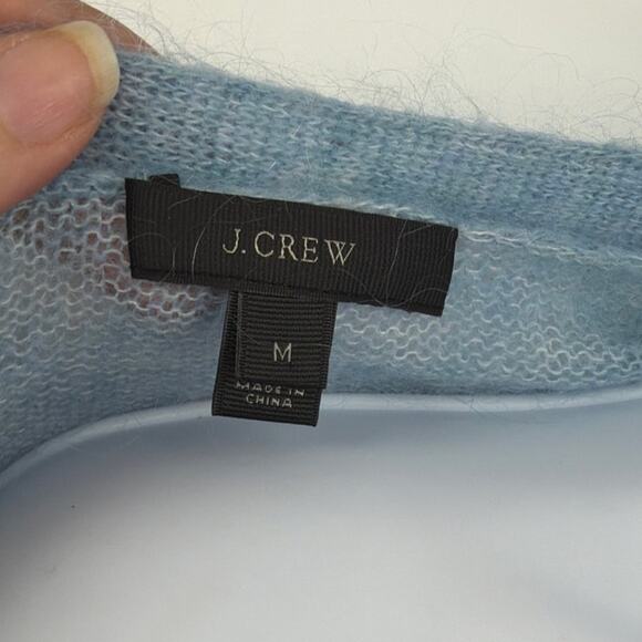 J Crew Mohair Cardigan Y2K Womens Sweater Sz M Cardigan Cozy Coquette Preppy - Picture 7 of 9